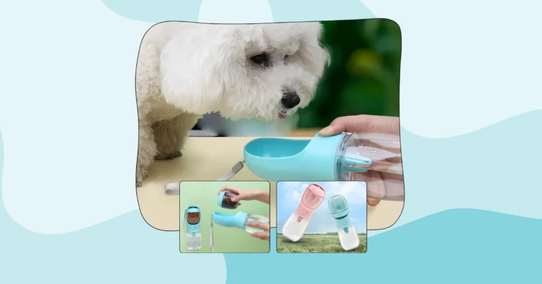 Portable Pet Water & Food Bottle: Outdoor Travel Feeder