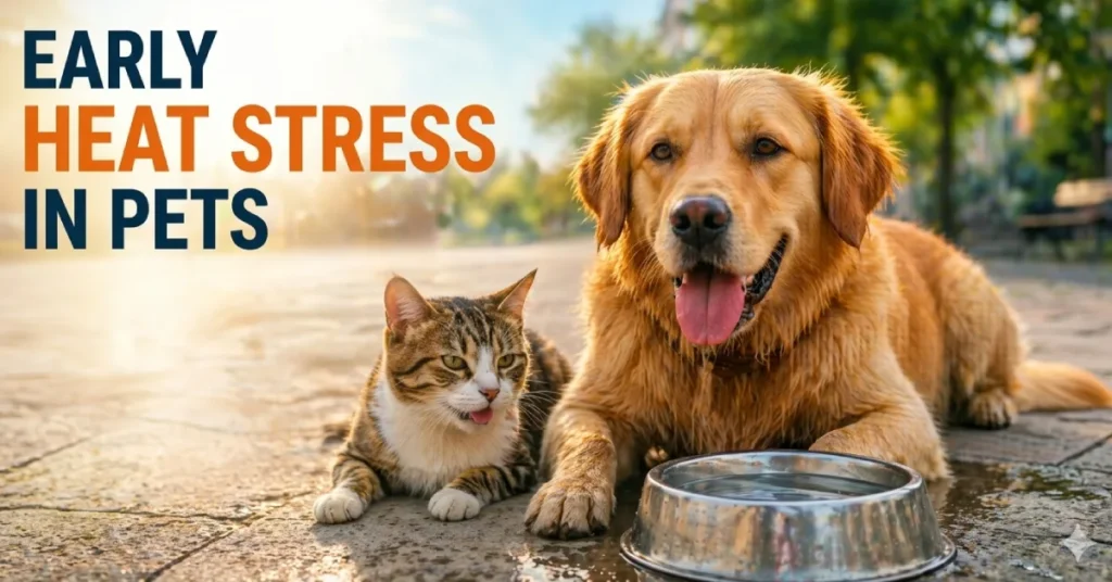 early heat stress in pets dog and cat in hot weather