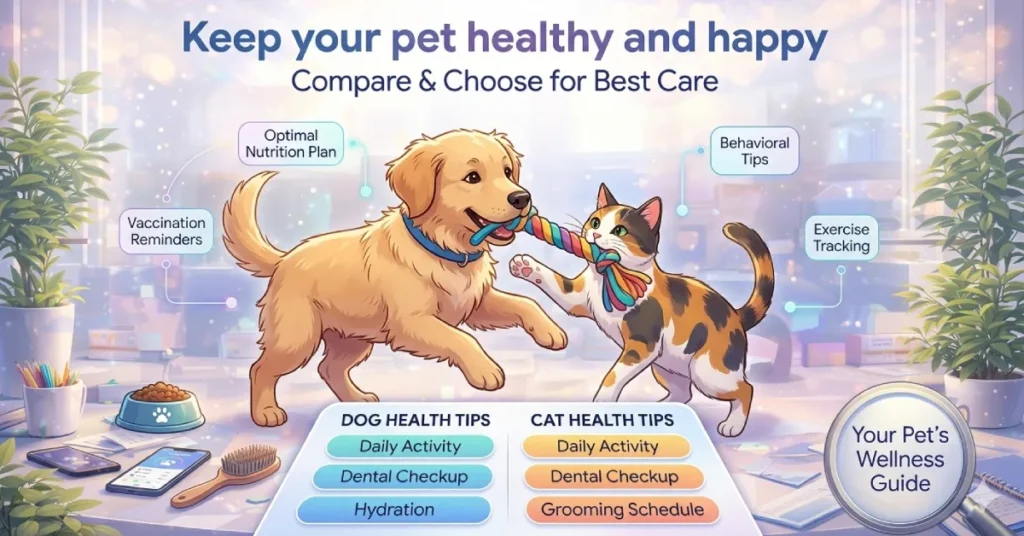 keep your pet healthy and happy dog and cat playing together