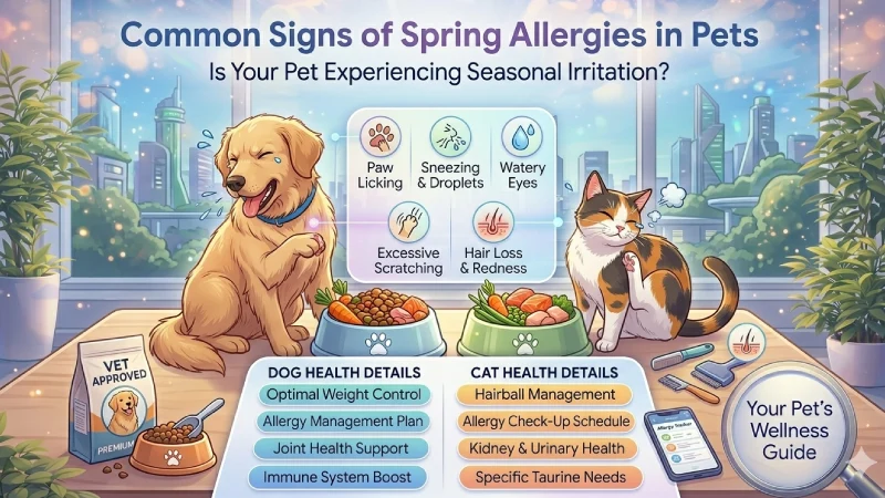 spring allergies in pets symptoms paw licking sneezing watery eyes