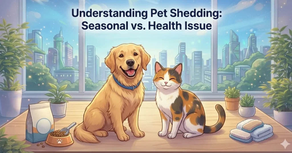 seasonal shedding vs health issue in pets dog and cat