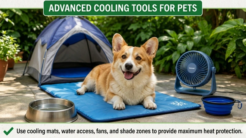 pet cooling tools water bowl shade cooling mat